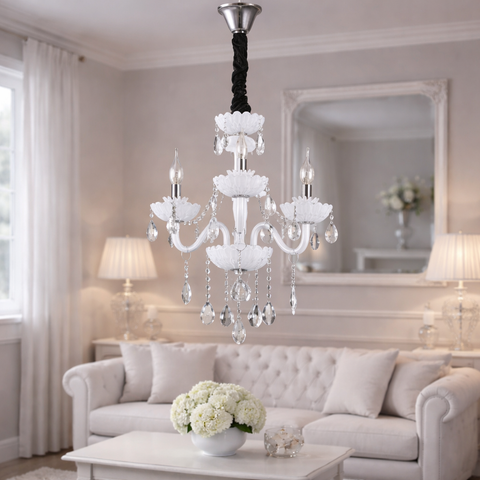 White Elegance – Lampadario Cristallo 3/5/8/12 Luci
