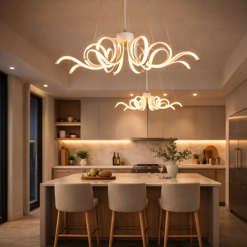 Helix Contemporary - Lampadario a Sospensione LED Spirale Design Contemporaneo