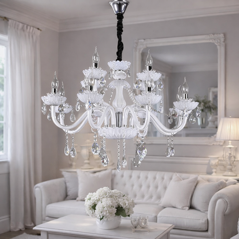 White Elegance – Lampadario Cristallo 3/5/8/12 Luci