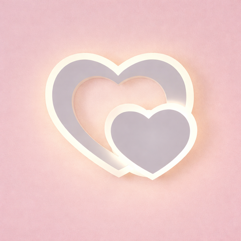 Double Love - Applique da parete LED a doppio cuore