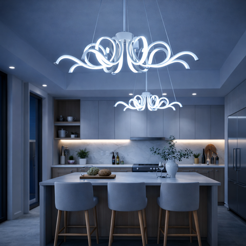 Helix Contemporary - Lampadario a Sospensione LED Spirale Design Contemporaneo