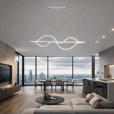 Wave Light – Lampadario a Sospensione LED Design Moderno a Onde