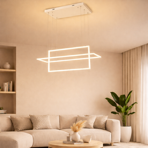 Geomia – Lampadario a Sospensione LED Geometrico Intrecciat