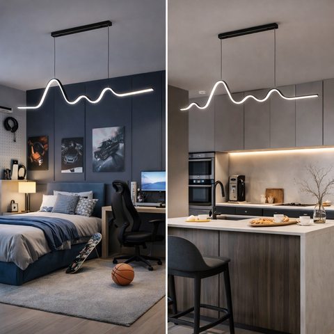 ZigZag Light – Lampadario a Sospensione LED Moderno