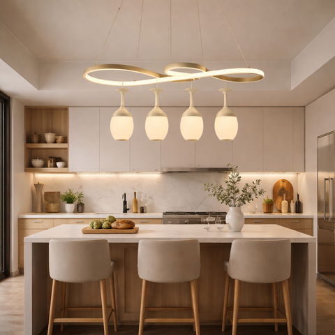 Goblet Lumia - Lampadario a Sospensione LED per Soggiorno e Sala da Pranzo