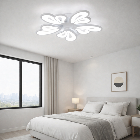 Petal - Plafoniera LED Petali Moderni con Telecomando – Dimmerabile 3 Colori Luce