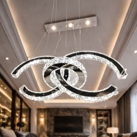 Elegance Luxe – Lampadario a Sospensione LED di Design Ispirazione Chanel