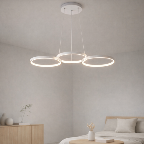 Hoelia – Lampadario a Sospensione LED a 3 Cerchi