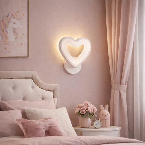 Love Light – Applique da parete LED a forma di cuore con luce regolabile