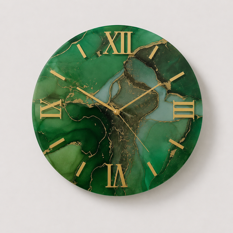 Orologio da Parete Verde Ottanio - Made in Italy